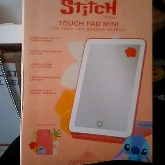 Disney Accessories - Impressions Vanity Co Disney Stitch Touch Pad Mini Tri Tone LED Makeup Mirror